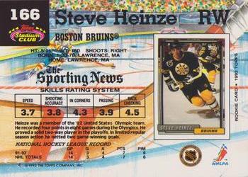 1992-93 Stadium Club #166 Steve Heinze Back