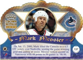 1999-00 Pacific Crown Royale - Limited Series #137 Mark Messier Back