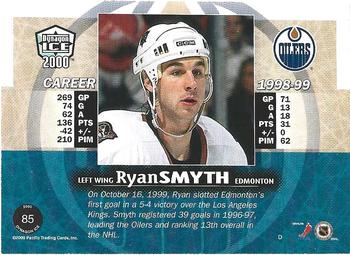 1999-00 Pacific Dynagon Ice - Blue #85 Ryan Smyth Back
