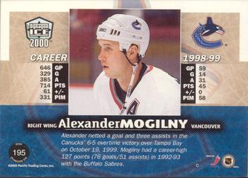 1999-00 Pacific Dynagon Ice - Blue #195 Alexander Mogilny Back