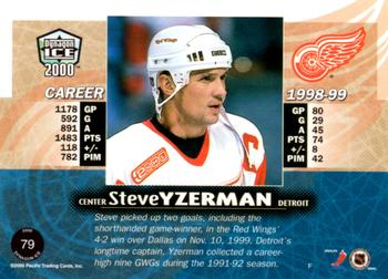 1999-00 Pacific Dynagon Ice - Copper #79 Steve Yzerman Back