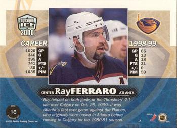 1999-00 Pacific Dynagon Ice - Gold #16 Ray Ferraro Back