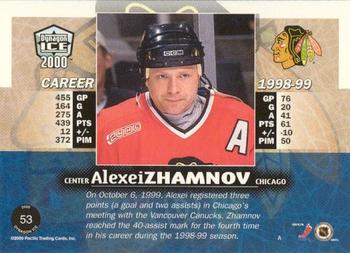 1999-00 Pacific Dynagon Ice - Gold #53 Alexei Zhamnov Back