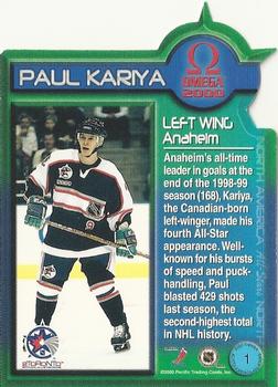 1999-00 Pacific Omega - North American All-Stars #1 Paul Kariya Back