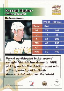 1999-00 Pacific Paramount - Copper #77 Darryl Sydor Back