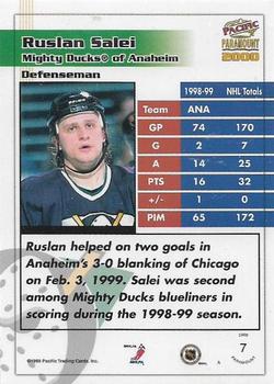 1999-00 Pacific Paramount - Emerald #7 Ruslan Salei Back