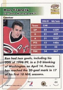 1999-00 Pacific Paramount - Emerald #44 Ron Francis Back
