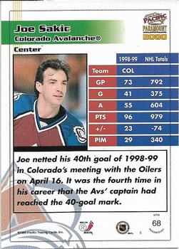 1999-00 Pacific Paramount - Emerald #68 Joe Sakic Back