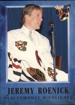 1992-93 Ultra - Jeremy Roenick Performance Highlights #4 Jeremy Roenick Front