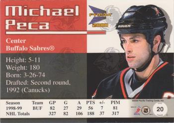 1999-00 Pacific Prism - Holographic Gold #20 Michael Peca Back