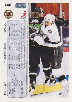 1992-93 Upper Deck #140 Rob Blake Back