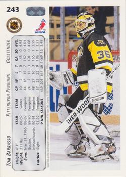 1992-93 Upper Deck #243 Tom Barrasso Back