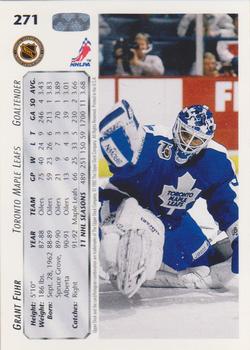 1992-93 Upper Deck #271 Grant Fuhr Back