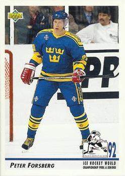 1992-93 Upper Deck #375 Peter Forsberg Front