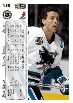 1992-93 Upper Deck #150 Doug Wilson Back