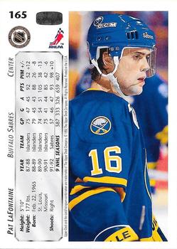 1992-93 Upper Deck #165 Pat LaFontaine Back