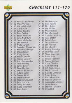 1992-93 Upper Deck #170 Checklist: 111-220 Front