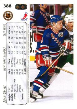 1992-93 Upper Deck #388 Adam Graves Back