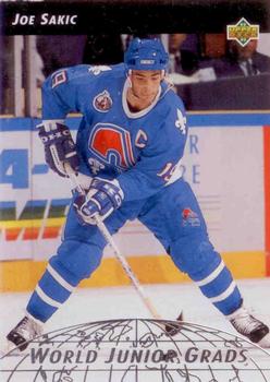 1992-93 Upper Deck - World Junior Grads #WG8 Joe Sakic Front