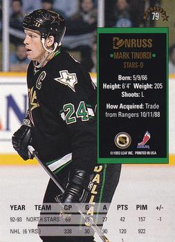 #384 Mark Tinordi - Dallas Stars - 1993-94 Stadium Club Hockey