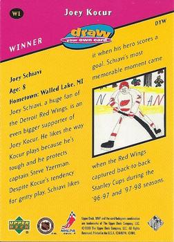 1999-00 Upper Deck MVP - Draw Your Own Card #W1 Joey Kocur Back