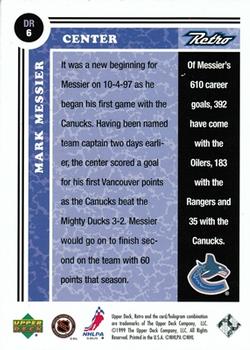 1999-00 Upper Deck Retro - Distant Replay Level 2 #DR6 Mark Messier Back