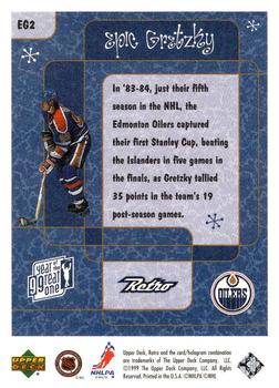 1999-00 Upper Deck Retro - Epic Gretzky #EG2 Wayne Gretzky Back