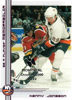 2000-01 Be a Player Memorabilia - Montreal Olympic Stadium Show Purple #150 Kenny Jonsson Front