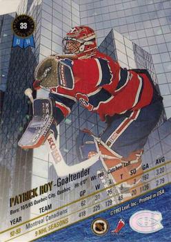 1993-94 Leaf #33 Patrick Roy Back