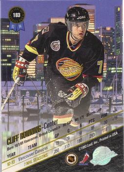 1993-94 Leaf #183 Cliff Ronning Back