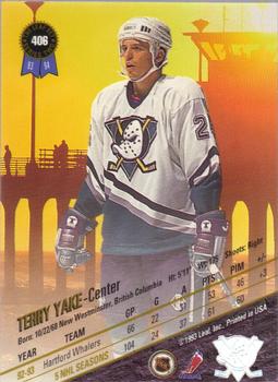 1993-94 Leaf #406 Terry Yake Back