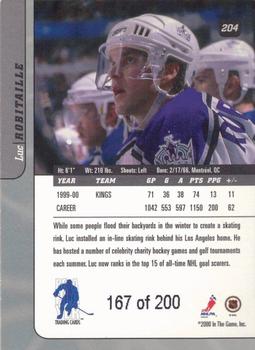 2000-01 Be a Player Signature Series - Ruby #204 Luc Robitaille Back