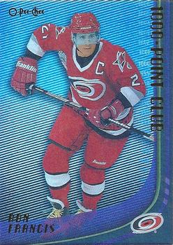 2000-01 O-Pee-Chee - 1000-Point Club #1000PC-3 Ron Francis Front