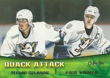 2000-01 O-Pee-Chee - Combos Jumbos #TC2 Teemu Selanne / Paul Kariya Front