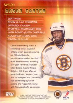 2000-01 O-Pee-Chee - NHL Draft #NHLD9 Anson Carter Back