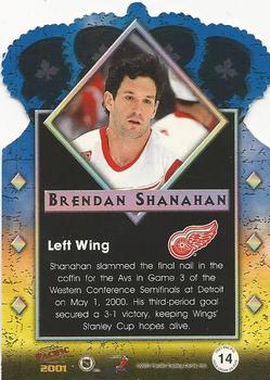 2000-01 Pacific - Gold Crown Die Cuts #14 Brendan Shanahan Back