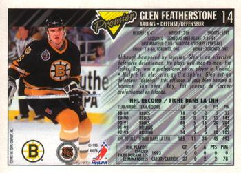 1993-94 O-Pee-Chee Premier #14 Glen Featherstone Back