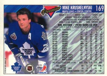 1993-94 O-Pee-Chee Premier #169 Mike Krushelnyski Back