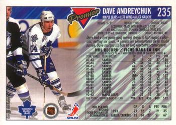 1993-94 O-Pee-Chee Premier #235 Dave Andreychuk Back