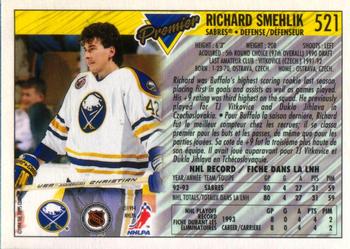 1993-94 O-Pee-Chee Premier #521 Richard Smehlik Back