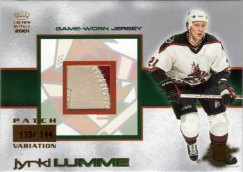 2000-01 Pacific Crown Royale - Game-Worn Jerseys Patch Variation #21 Jyrki Lumme Front