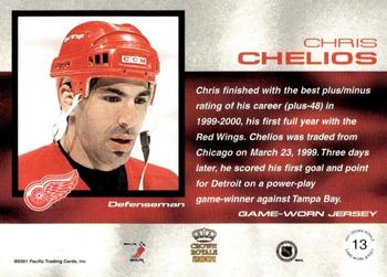 2000-01 Pacific Crown Royale - Game-Worn Jerseys #13 Chris Chelios Back