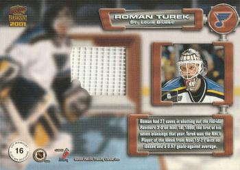 2000-01 Pacific Paramount - Glove Side Net-Fusions #16 Roman Turek Back