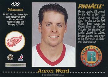 1993-94 Pinnacle #432 Aaron Ward Back