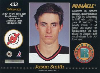 1993-94 Pinnacle #433 Jason Smith Back