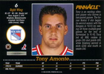 1993-94 Pinnacle #6 Tony Amonte Back