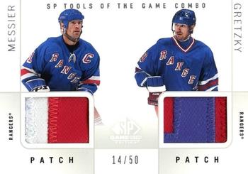 2000-01 SP Game Used - Patch Cards #D-MG Mark Messier / Wayne Gretzky Front