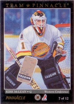 1993-94 Pinnacle - Team Pinnacle #7 Kirk McLean / Tom Barrasso Front