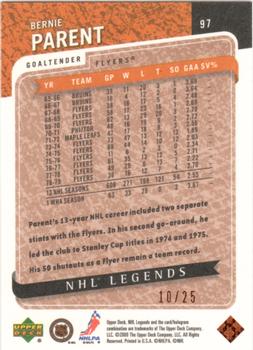 2000-01 Upper Deck Legends - Legendary Collection Bronze #97 Bernie Parent Back