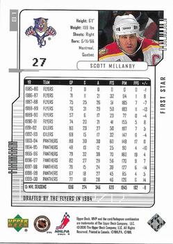 2000-01 Upper Deck MVP - First Star #81 Scott Mellanby Back